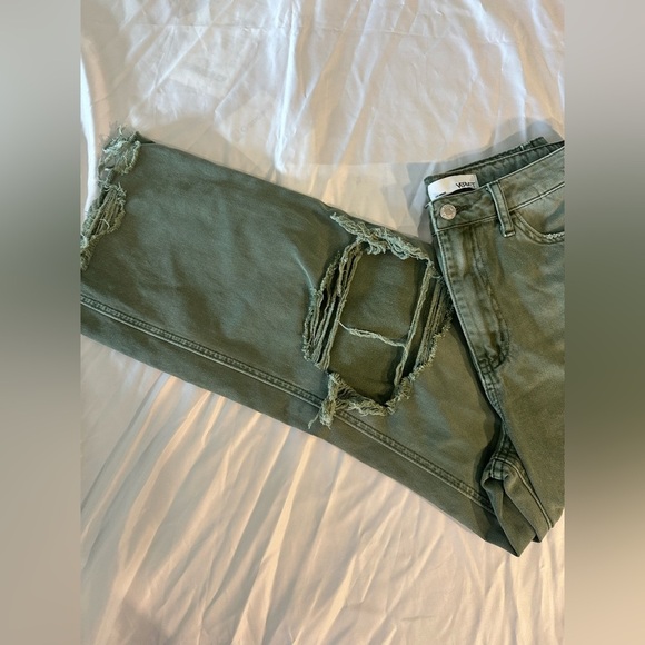 Vervet Olive Distressed Jeans - Picture 4 of 4